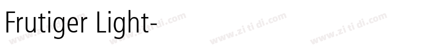 Frutiger Light字体转换